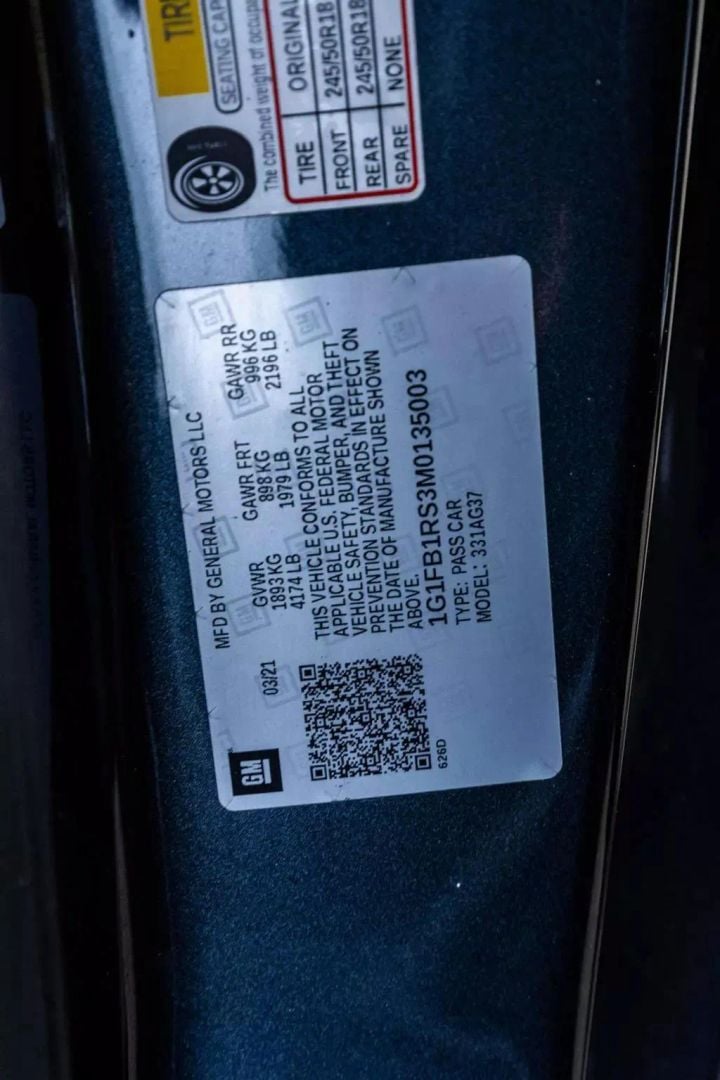 2021 CHEVROLET CAMARO