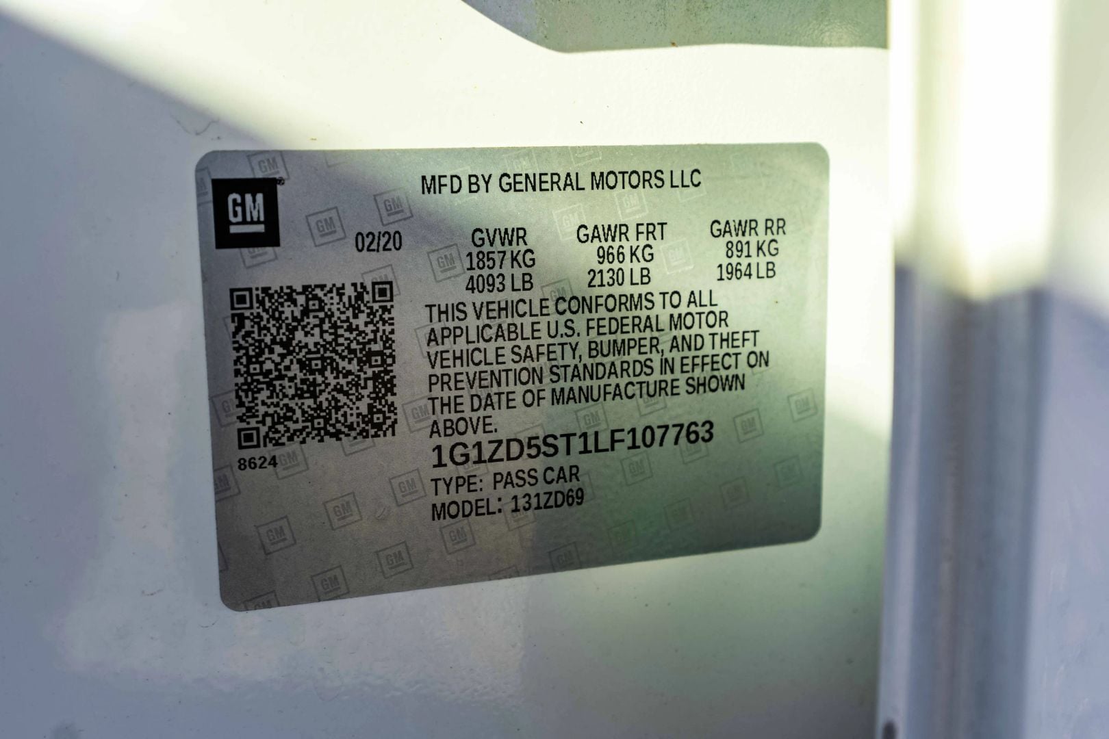 2020 CHEVROLET MALIBU